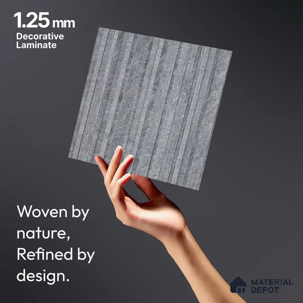 Marble Fluted LM 18365 8 ft x 4 ft Texture Finish Decorative Laminate - 1.25 mm | Suitable for TV Unit,Wardrobe, Kitchen Cabinets