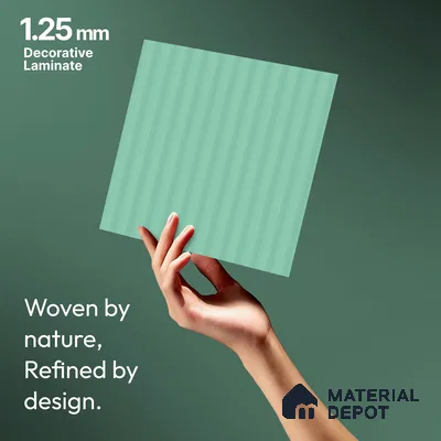 Mint Green Fluted Solid Color LM 18371 8 ft x 4 ft Texture Finish Decorative Laminate - 1.25 mm | Suitable for TV Unit,Wardrobe, Kitchen Cabinets