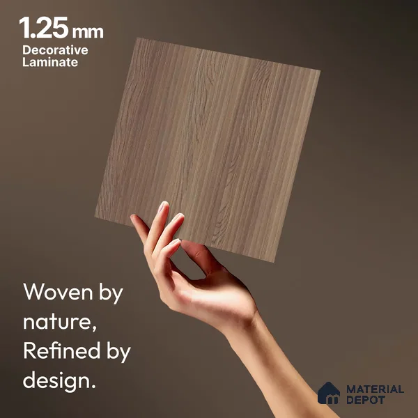 Wooden Fluted LM 18375 8 ft x 4 ft Texture Finish Decorative Laminate - 1.25 mm | Suitable for TV Unit,Wardrobe, Kitchen Cabinets