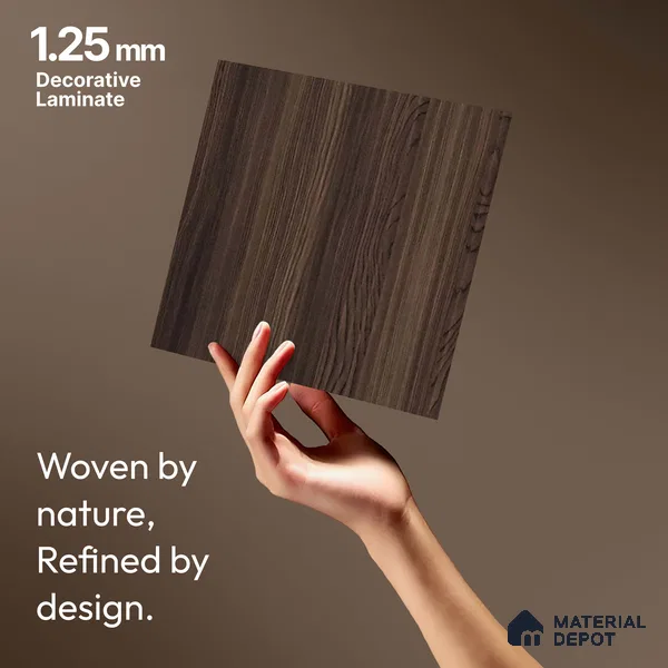 Wooden Fluted LM 18376 8 ft x 4 ft Texture Finish Decorative Laminate - 1.25 mm | Suitable for TV Unit,Wardrobe, Kitchen Cabinets