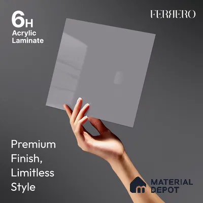 Muted Violet Solid Color Acrylic Laminate LM 24635 8 ft x 4 ft High Gloss Finish - 1.5 mm | Matching Edgeband code - EB 02096 | Suitable for Living Room, Kitchen, Office