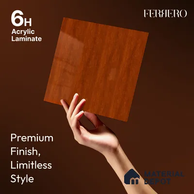 Wooden Look Acrylic Laminate LM 24644 8 ft x 4 ft High Gloss Finish - 1.5 mm | Suitable for TV Unit, Wardrobe, Cabinets