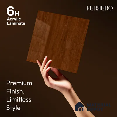 Wooden Look Acrylic Laminate LM 24645 8 ft x 4 ft High Gloss Finish - 1.5 mm | Suitable for TV Unit, Wardrobe, Cabinets