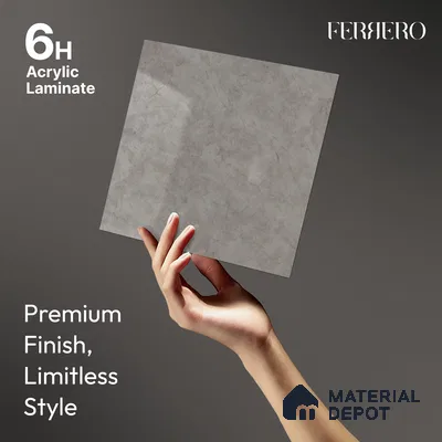 Beige Marble Acrylic Laminate LM 24311 8 ft x 4 ft High Gloss Finish - 1.5 mm | Suitable for TV Unit, Wardrobe, Cabinets