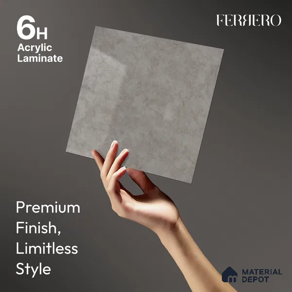 Beige Marble Acrylic Laminate LM 24311 8 ft x 4 ft High Gloss Finish - 1.5 mm | Suitable for TV Unit, Wardrobe, Cabinets