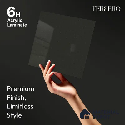 Deep Forest Green Solid Color Acrylic Laminate LM 24336 8 ft x 4 ft High Gloss Finish - 1.5 mm | Matching Edgeband code - EB 02126 | Suitable for Living Room, Kitchen, Office