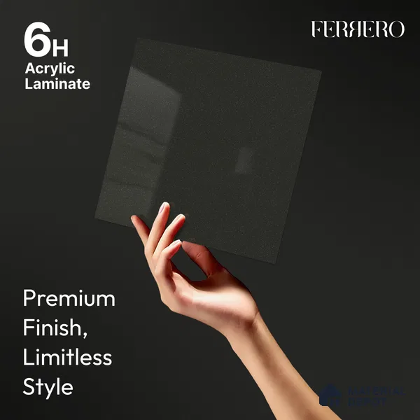 Deep Forest Green Solid Color Acrylic Laminate LM 24336 8 ft x 4 ft High Gloss Finish - 1.5 mm | Matching Edgeband code - EB 02126 | Suitable for Living Room, Kitchen, Office