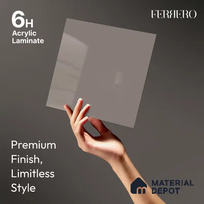 Taupe Purple Solid Color Acrylic Laminate LM 24355 8 ft x 4 ft High Gloss Finish - 1.5 mm | Matching Edgeband code - EB 02133 | Suitable for Living Room, Kitchen, Office