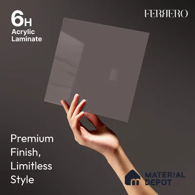 Muted Purple Solid Color Acrylic Laminate LM 24548 8 ft x 4 ft High Gloss Finish - 1.5 mm | Matching Edgeband code - EB 02090 | Suitable for Living Room, Kitchen, Office
