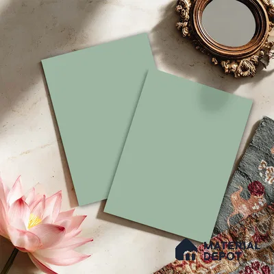 Greenish Grey Solid Colors Look LM 01921 8 ft x 4 ft Matte Finish Decorative Laminate - 1 mm | Suitable for Living Room, Kitchen, Office