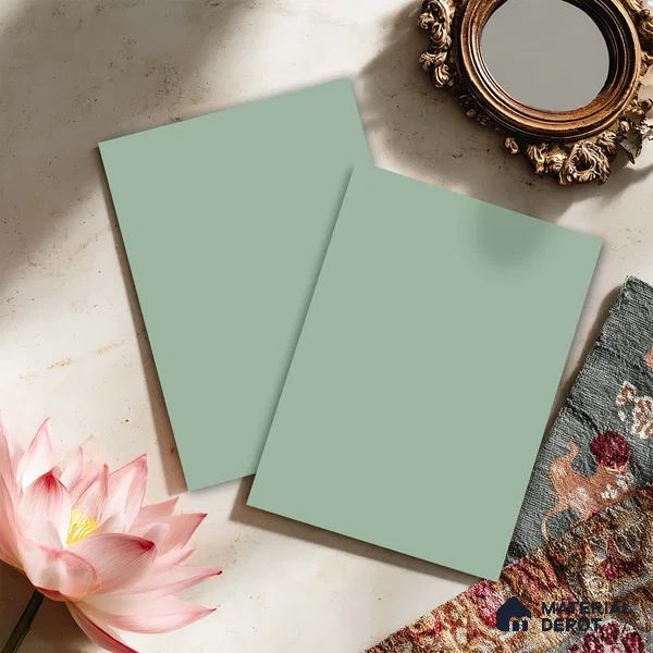 Greenish Grey Solid Colors Look LM 01921 8 ft x 4 ft Matte Finish Decorative Laminate - 1 mm | Suitable for Living Room, Kitchen, Office
