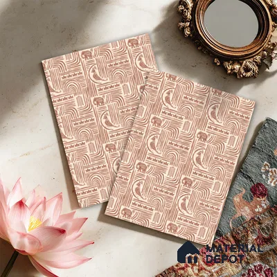 Brown Digital look LM 23942 Matikala Lippan Art 8 ft x 4 ft Texture Finish Decorative Laminate - 1.25 mm | Suitable for Living room,TV Unit, Highlighter Wall, Wardrobe, Feature Wall