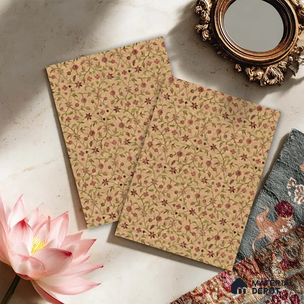 Brown Digital look LM 23943 Fulvatika Miniature Art 8 ft x 4 ft Texture Finish Decorative Laminate - 1 mm | Suitable for Living room,TV Unit, Highlighter Wall, Wardrobe, Feature Wall
