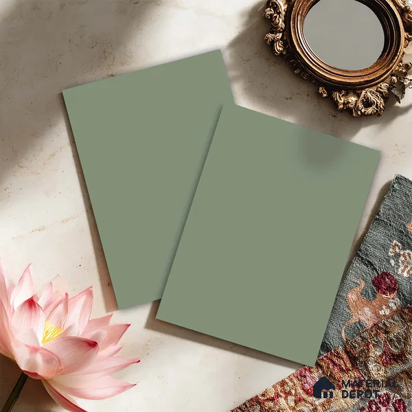 Green Solid Colors look LM 23969 Pale Sage Green  8 ft x 4 ft Matte Finish Decorative Laminate - 1 mm | Suitable for Living Room, Kitchen, Office
