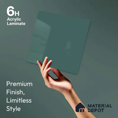 LM 23642 8 ft x 4 ft Solid Plain High Gloss Finish Acrylic Laminate - 1.5 mm | Suitable for Living Room, Kitchen, Office | Matching Edgeband Code EB 122146