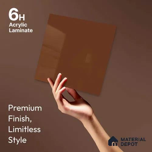 LM 23646 8 ft x 4 ft Solid Plain High Gloss Finish Acrylic Laminate - 1.5 mm | Suitable for Living Room, Kitchen, Office | Matching Edgeband Code EB 11114