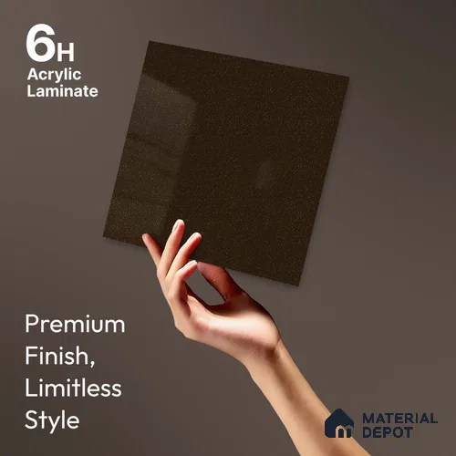 LM 23647 8 ft x 4 ft Sparkle High Gloss Finish Acrylic Laminate - 1.5 mm | Matching Edgeband Code EB 12106