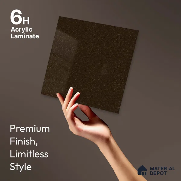 LM 23647 8 ft x 4 ft Sparkle High Gloss Finish Acrylic Laminate - 1.5 mm | Matching Edgeband Code EB 12106