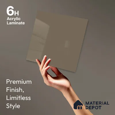 LM 23648 8 ft x 4 ft Solid Plain High Gloss Finish Acrylic Laminate - 1.5 mm | Suitable for Living Room, Kitchen, Office | Matching Edgeband Code EB 12109