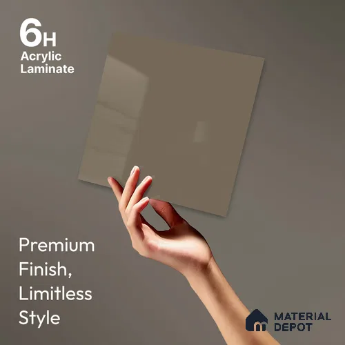 LM 23648 8 ft x 4 ft Solid Plain High Gloss Finish Acrylic Laminate - 1.5 mm | Suitable for Living Room, Kitchen, Office | Matching Edgeband Code EB 12109