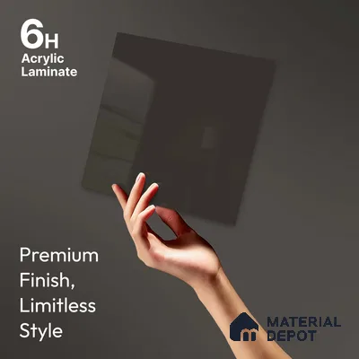 LM 23650 8 ft x 4 ft Solid Plain High Gloss Finish Acrylic Laminate - 1.5 mm | Suitable for Living Room, Kitchen, Office | Matching Edgeband Code EB 1108