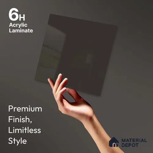 LM 23650 8 ft x 4 ft Solid Plain High Gloss Finish Acrylic Laminate - 1.5 mm | Suitable for Living Room, Kitchen, Office | Matching Edgeband Code EB 1108