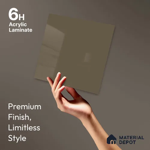 LM 23652 8 ft x 4 ft Solid Plain High Gloss Finish Acrylic Laminate - 1.5 mm | Suitable for Living Room, Kitchen, Office | Matching Edgeband Code EB 1110