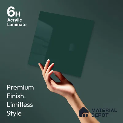 LM 23655 8 ft x 4 ft Solid Plain High Gloss Finish Acrylic Laminate - 1.5 mm | Suitable for Living Room, Kitchen, Office | Matching Edgeband Code EB 1115