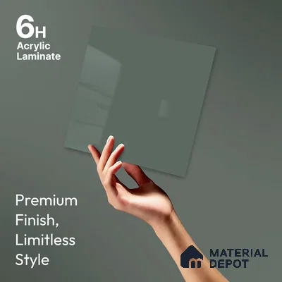 LM 23659 8 ft x 4 ft Solid Plain High Gloss Finish Acrylic Laminate - 1.5 mm | Suitable for Living Room, Kitchen, Office | Matching Edgeband Code EB 1121