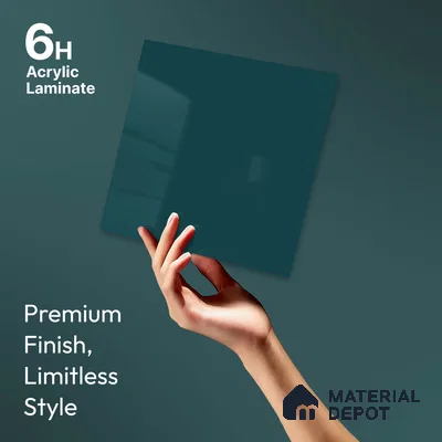 LM 23660 8 ft x 4 ft Solid Plain High Gloss Finish Acrylic Laminate - 1.5 mm | Suitable for Living Room, Kitchen, Office | Matching Edgeband Code EB 1122