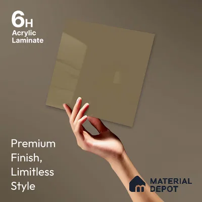 LM 23662 8 ft x 4 ft Solid Plain High Gloss Finish Acrylic Laminate - 1.5 mm | Suitable for Living Room, Kitchen, Office | Matching Edgeband Code EB 1127