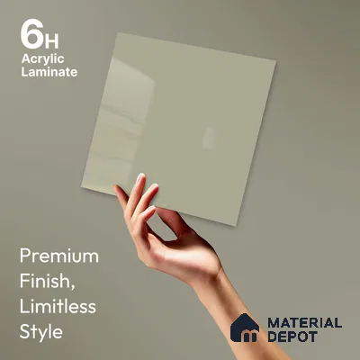LM 23663 8 ft x 4 ft Solid Plain High Gloss Finish Acrylic Laminate - 1.5 mm | Suitable for Living Room, Kitchen, Office | Matching Edgeband Code EB 1128