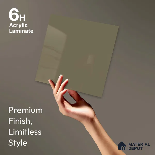 LM 23664 8 ft x 4 ft Solid Plain High Gloss Finish Acrylic Laminate - 1.5 mm | Suitable for Living Room, Kitchen, Office | Matching Edgeband Code EB 1129