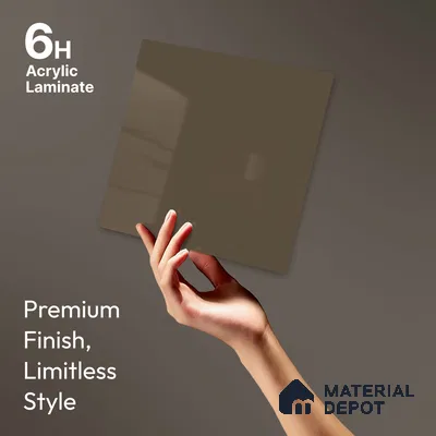 LM 23665 8 ft x 4 ft Solid Plain High Gloss Finish Acrylic Laminate - 1.5 mm | Suitable for Living Room, Kitchen, Office | Matching Edgeband Code EB 1130