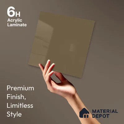 LM 23666 8 ft x 4 ft Solid Plain High Gloss Finish Acrylic Laminate - 1.5 mm | Suitable for Living Room, Kitchen, Office | Matching Edgeband Code EB 1131