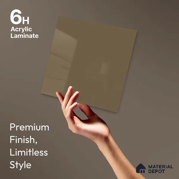 LM 23666 8 ft x 4 ft Solid Plain High Gloss Finish Acrylic Laminate - 1.5 mm | Suitable for Living Room, Kitchen, Office | Matching Edgeband Code EB 1131