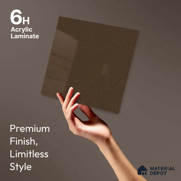 LM 23675 8 ft x 4 ft Sparkle High Gloss Finish Acrylic Laminate - 1.5 mm | Matching Edgeband Code EB 1412