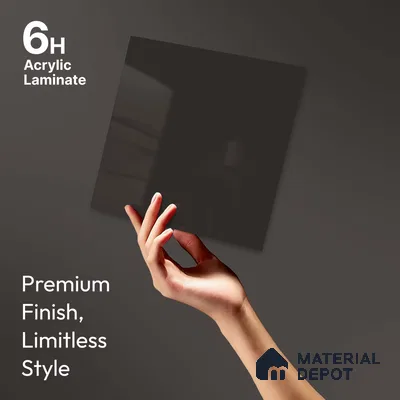 LM 23676 8 ft x 4 ft Solid Plain High Gloss Finish Acrylic Laminate - 1.5 mm | Suitable for Living Room, Kitchen, Office | Matching Edgeband Code EB 1413