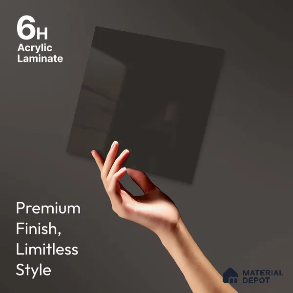 LM 23676 8 ft x 4 ft Solid Plain High Gloss Finish Acrylic Laminate - 1.5 mm | Suitable for Living Room, Kitchen, Office | Matching Edgeband Code EB 1413