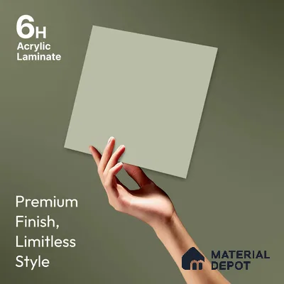 LM 23678 8 ft x 4 ft Solid Plain Matte Finish Acrylic Laminate - 1.5 mm | Suitable for Living Room, Kitchen, Office | Matching Edgeband Code EB 1101