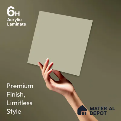 LM 23679 8 ft x 4 ft Solid Plain Matte Finish Acrylic Laminate - 1.5 mm | Suitable for Living Room, Kitchen, Office | Matching Edgeband Code EB 1102