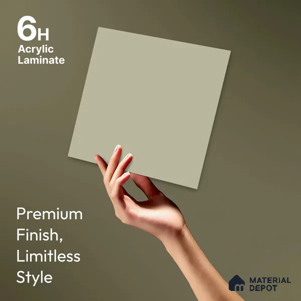 LM 23679 8 ft x 4 ft Solid Plain Matte Finish Acrylic Laminate - 1.5 mm | Suitable for Living Room, Kitchen, Office | Matching Edgeband Code EB 1102
