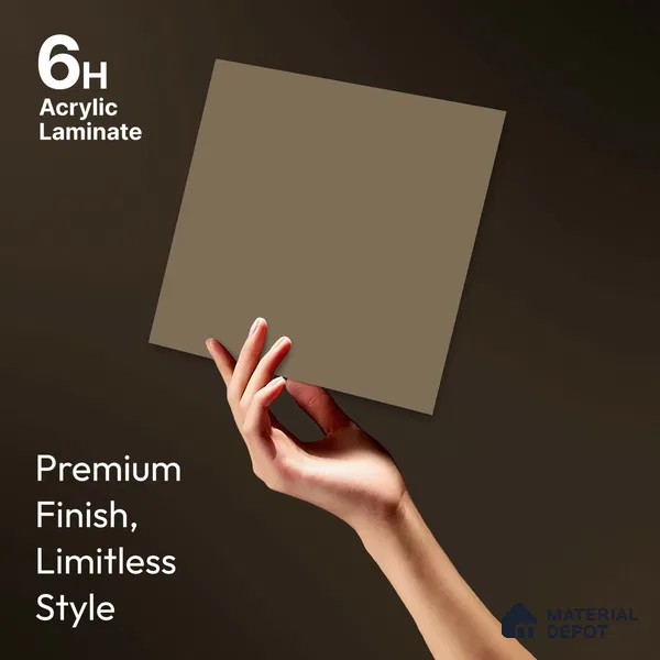 LM 23681 8 ft x 4 ft Solid Plain Matte Finish Acrylic Laminate - 1.5 mm | Suitable for Living Room, Kitchen, Office | Matching Edgeband Code EB 1112