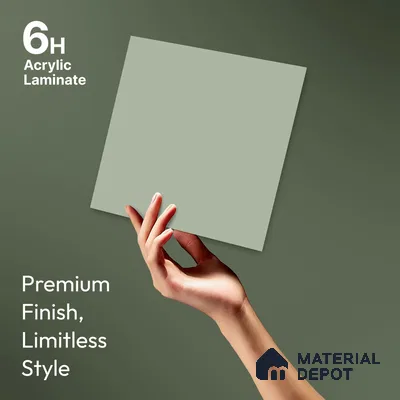 LM 23683 8 ft x 4 ft Solid Plain Matte Finish Acrylic Laminate - 1.5 mm | Suitable for Living Room, Kitchen, Office | Matching Edgeband Code EB 1120