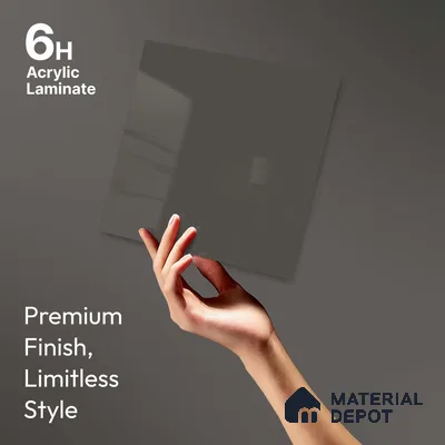 LM 23684 8 ft x 4 ft Solid Plain High Gloss Finish Acrylic Laminate - 1.5 mm | Suitable for Living Room, Kitchen, Office | Matching Edgeband Code EB 17102