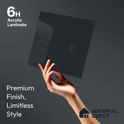 LM 23687 8 ft x 4 ft Solid Plain High Gloss Finish Acrylic Laminate - 1.5 mm | Suitable for Living Room, Kitchen, Office | Matching Edgeband Code EB 17111