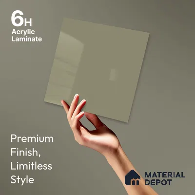 LM 23692 8 ft x 4 ft Solid Plain High Gloss Finish Acrylic Laminate - 1.5 mm | Suitable for Living Room, Kitchen, Office | Matching Edgeband Code EB 18109