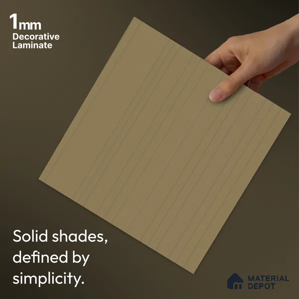 Caramel Brown Fluted Solid Color LM 24374 8 ft x 4 ft Texture Finish Decorative Laminate - 1 mm | Suitable for TV Unit,Wardrobe, Kitchen Cabinets