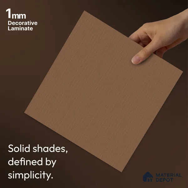 Brown Fabric Look LM 24399 8 ft x 4 ft Texture Finish Decorative Laminate - 1 mm | Suitable for TV Unit, Wardrobe, Kitchen Cabinets