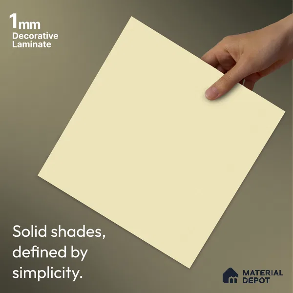 White Fabric Look LM 24401 8 ft x 4 ft Texture Finish Decorative Laminate - 1 mm | Suitable for TV Unit, Wardrobe, Kitchen Cabinets